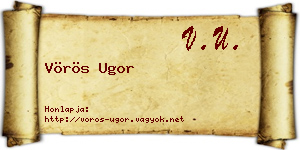 Vörös Ugor névjegykártya